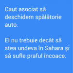 Caut asociat Sahara să deschidem spălătorie auto în România