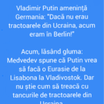 Vladimir Putin amenință Germania: “Dacă nu erau tractoarele din Ucraina, acum eram în Berlin!”