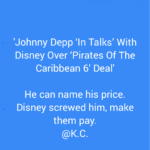 He can name his price. Disney screwed him, make them…
