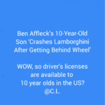 WOW, so driver’s licenses are available to…