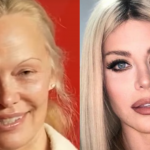 Stânga: Pamela Anderson, 56 de ani, fără machiaj. Dreapta: Loredana Groza, 54 de ani, tot fără machiaj, dar cu multe ore de yoga