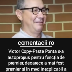 Comentăm despre Victor Copy-Paste Ponta